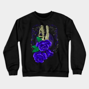 rose blue skull Crewneck Sweatshirt